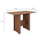 Ver imagem 2 de Conjunto de Mesa e 4 Cadeiras para Sala de Jantar Milano Fosco-Poliman - Carvalho / Preto