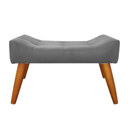 Puff Decorativo Roma Veludo Chumbo - Star Confort - 3