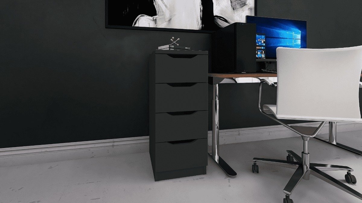 Um Gaveteiro Mais Uma Mesa De Cabeceira Para Comércio Rústica - 5