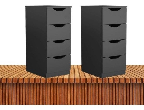 Um Gaveteiro Mais Uma Mesa De Cabeceira Para Comércio Rústica - 1