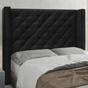 Ver imagem 2 de Cabeceira Estofada Cama Box Casal Alteza 140cm Suede Preto - Desk Design