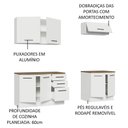 Ver imagem 5 de Kit com 2 Balcões e 2 Armários Aéreos Multiuso 200cm Agata Madesa