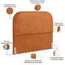 Ver imagem 3 de Cabeceira Cama Box King 195cm Orgânica Lanna W01 Couríssimo Canela - Lyam Decor