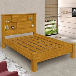 Cama Casal Cabeceira com Nichos e Portas Veneza - 1