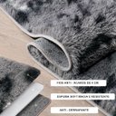 Ver imagem 3 de Jogo Tapete Passadeira Quarto 2 Uni Mescla Cinza 50 X 140 Cm