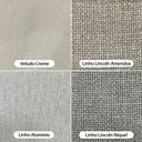 Ver mais imagens de Cama King com Cabeceira Estofada e 2 Mesas com Gavetas Mdf Cor:linho Aluminio com Grigio