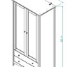 Guarda-roupa 2 Portas 2 Gavetas - Olivia 52cm X 90 Cm X 180cm - 5