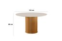 Ver imagem 3 de Conjunto de Jantar Mesa Dara 1,10 x 1,10 Tampo MDF/Vidro com 4 Cadeiras Catar Marrom/Castanho Cinamomo/Creme/Off White