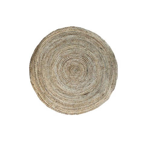 Tapete de Juta 150cm Trançado Redondo Marrom Natural Rustico