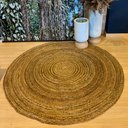 Ver imagem 4 de Tapete de Juta 150cm Trançado Redondo Marrom Natural Rustico