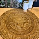 Ver imagem 3 de Tapete de Juta 150cm Trançado Redondo Marrom Natural Rustico