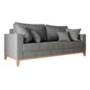 Ver imagem 5 de Sofá 3 Lugares Beny Base de Madeira Linho Cinza Harpia Decor