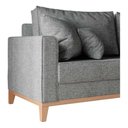 Ver imagem 4 de Sofá 3 Lugares Beny Base de Madeira Linho Cinza Harpia Decor