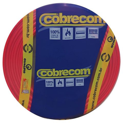 Cabo de Cobre Flexicom 750 Volts 16mm Vermelho com 100 Metros - 1150906401 - COBRECOM