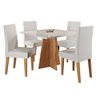 Mesa de Jantar Quadrada Decora com Vidro 90x90 com 4 Cadeiras Venus em Mdp/mdf - 2