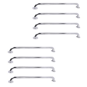 Barra de Apoio 70cm Inox Kit 8 Unidades Criança Idoso Gestante Deficiente Suporte Acessibilidade Seg