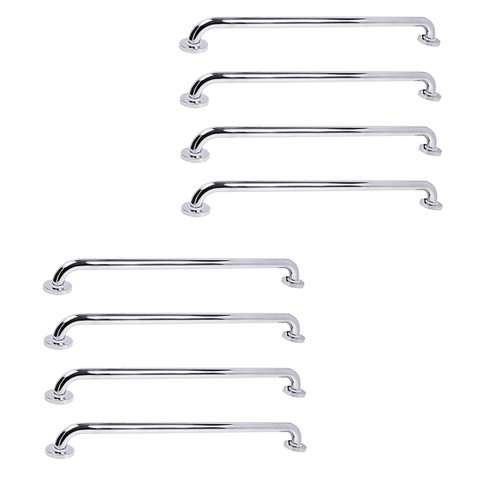 Barra de Apoio 70cm Inox Kit 8 Unidades Criança Idoso Gestante Deficiente Suporte Acessibilidade Seg