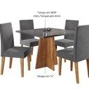 Ver imagem 6 de Mesa de Jantar Quadrada Decora com Vidro 90x90 com 4 Cadeiras Venus em Mdp/mdf