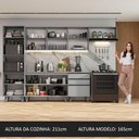 Ver imagem 6 de Armário de Cozinha Completa 320cm Cinza Nice Madesa 08