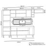 Armário de Cozinha Modulada 5 Peças CP18 com Pia Inox Branco/Preto - Lumil Lumil Móveis - 4