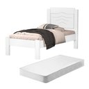 Ver imagem 1 de Cama Solteiro Cibele Branco com Colchão