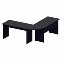 Ver imagem 4 de Mesa L Diretor Escritório 1,20m X 1,20m Pé Painel F5 Office Cor:preto