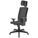 Ver imagem 4 de Cadeira Presidente Brizza Tela Ergonômica Reclinável Para Escritório Com Apoio de Cabeça Preta