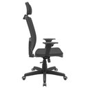 Ver imagem 7 de Cadeira Presidente Brizza Tela Ergonômica Reclinável Para Escritório Com Apoio de Cabeça Preta