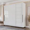 Ver imagem 1 de Roupeiro Lisboa 3 Portas de Correr 4 Gavetas 217x213cm Branco 240846