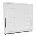 Ver imagem 2 de Roupeiro Lisboa 3 Portas de Correr 4 Gavetas 217x213cm Branco 240846