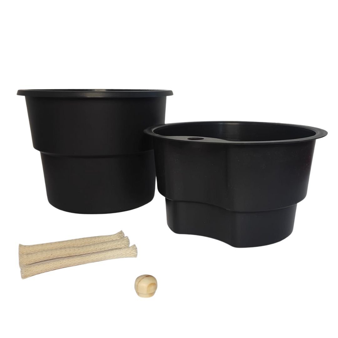 Kit 12 Vasos Autoirrigável Armazém do Verde 20cm Preta Armazem do Verde - 5