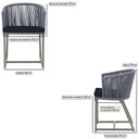 Ver imagem 2 de 4 Cadeiras de Jantar Área Noronha em Alumínio com Pintura Fendi Corda Náutica E12 Trama Original