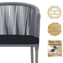 Ver imagem 3 de 4 Cadeiras de Jantar Área Noronha em Alumínio com Pintura Fendi Corda Náutica E12 Trama Original