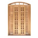 Ver imagem 4 de Porta Balcão de Correr de Madeira Cedro Arana Veneziana em Arco Bat.14 Cm- 2.35 (a) X 1.90 (l)