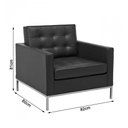 Ver imagem 4 de Kit Sofá Fk 3 Lugares Mais 2 Poltronas 1 Lugar 100% Couro Natural Legitimo Preto