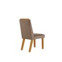 Ver imagem 6 de Conjunto Sala de Jantar Mesa Tampo de Vidro Dara 4 Cadeiras Florença Marrom/Castanho Cinamomo/Capuccino/Off White