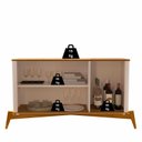 Ver imagem 7 de Buffet Buriti com Puxador e Pés em Madeira Maciça