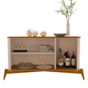 Ver imagem 5 de Buffet Buriti com Puxador e Pés em Madeira Maciça