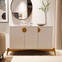 Ver imagem 2 de Buffet Buriti com Puxador e Pés em Madeira Maciça