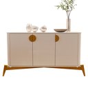 Ver imagem 3 de Buffet Buriti com Puxador e Pés em Madeira Maciça