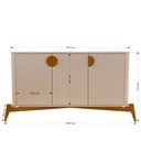 Ver imagem 4 de Buffet Buriti com Puxador e Pés em Madeira Maciça