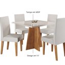 Ver imagem 6 de Mesa de Jantar Quadrada Columbia com Tampo em MDP 90x90 sem Vidro e 4 Cadeiras Venus em MDP/MDF Bege/Mel/Blonde/Marfim