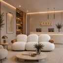 Ver imagem 1 de Sofá Leaf 250 cm 3 Lugares Orgânico Luxo Sala de Estar:Bouclê Off White