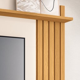 Painel Suspenso Decorativo Ripado Mdp/mdf Portas Basculantes Dublin Off White/cinamomo G-26 - Gran B - 6