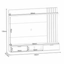 Ver imagem 3 de Painel Suspenso Decorativo Ripado Mdp/mdf Portas Basculantes Dublin Off White/cinamomo G-26 - Gran B