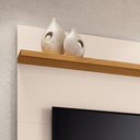 Ver imagem 5 de Painel Suspenso Decorativo Ripado Mdp/mdf Portas Basculantes Dublin Off White/cinamomo G-26 - Gran B