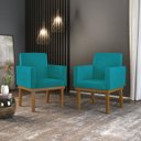 Ver imagem 2 de Kit 5 Poltronas Decorativa Reforçada Oferta - Balaqui Decor Cor:Azul Turquesa