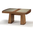 Ver imagem 1 de Mesa de Jantar Extensível Isabela 1,62/2,22m e 2,00/2,78m Mmj-nc Nc-amendoa/vidro Fendi 1,62m Abre 2