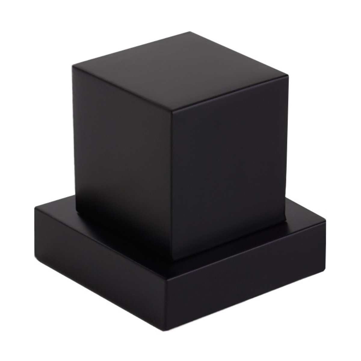 kit 6 acabamentos de registro padrão deca quadrado metal preto fosco - 1