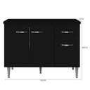 Ver imagem 4 de Balcão Pia Gabriela 120cm Preto com Tampo Mdp - Ajl Móveis